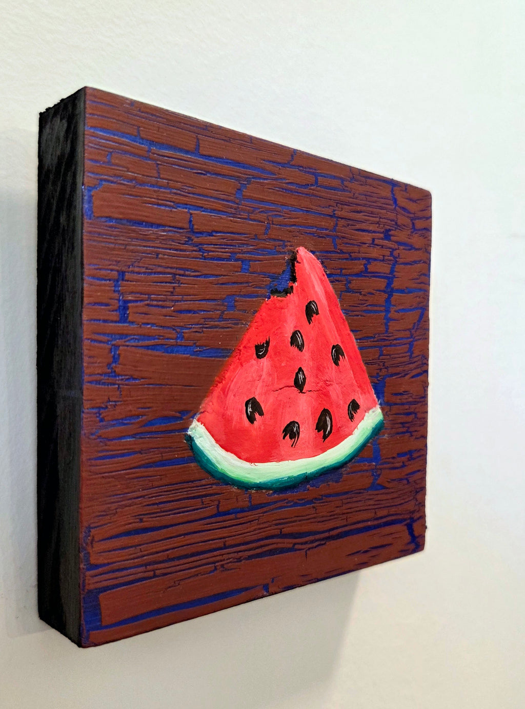Watermelon Original Gouache Painting 4x4 Collection