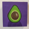 Avocado Original Gouache Painting 4x4 Collection