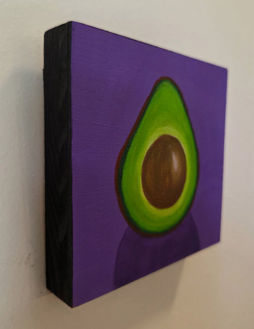 Avocado Original Gouache Painting 4x4 Collection