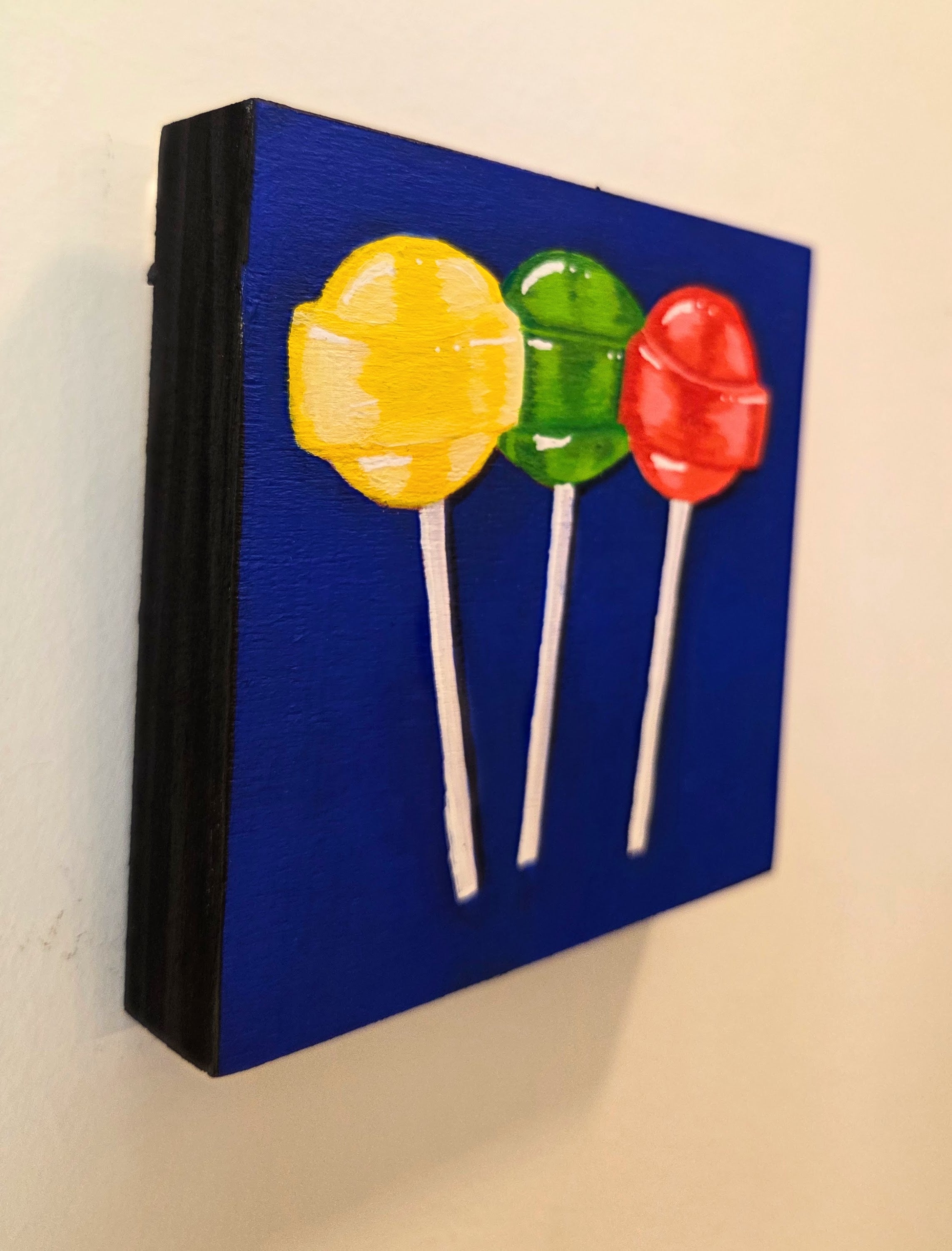 Lollypop Original Gouache Painting 4x4 Collection