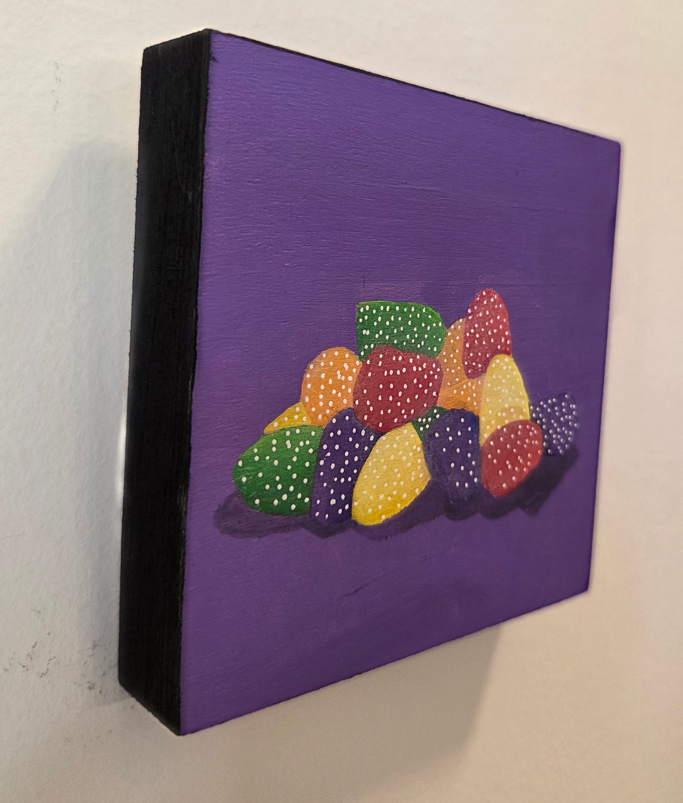 Gumdrops Original Gouache Painting 4x4 Collection