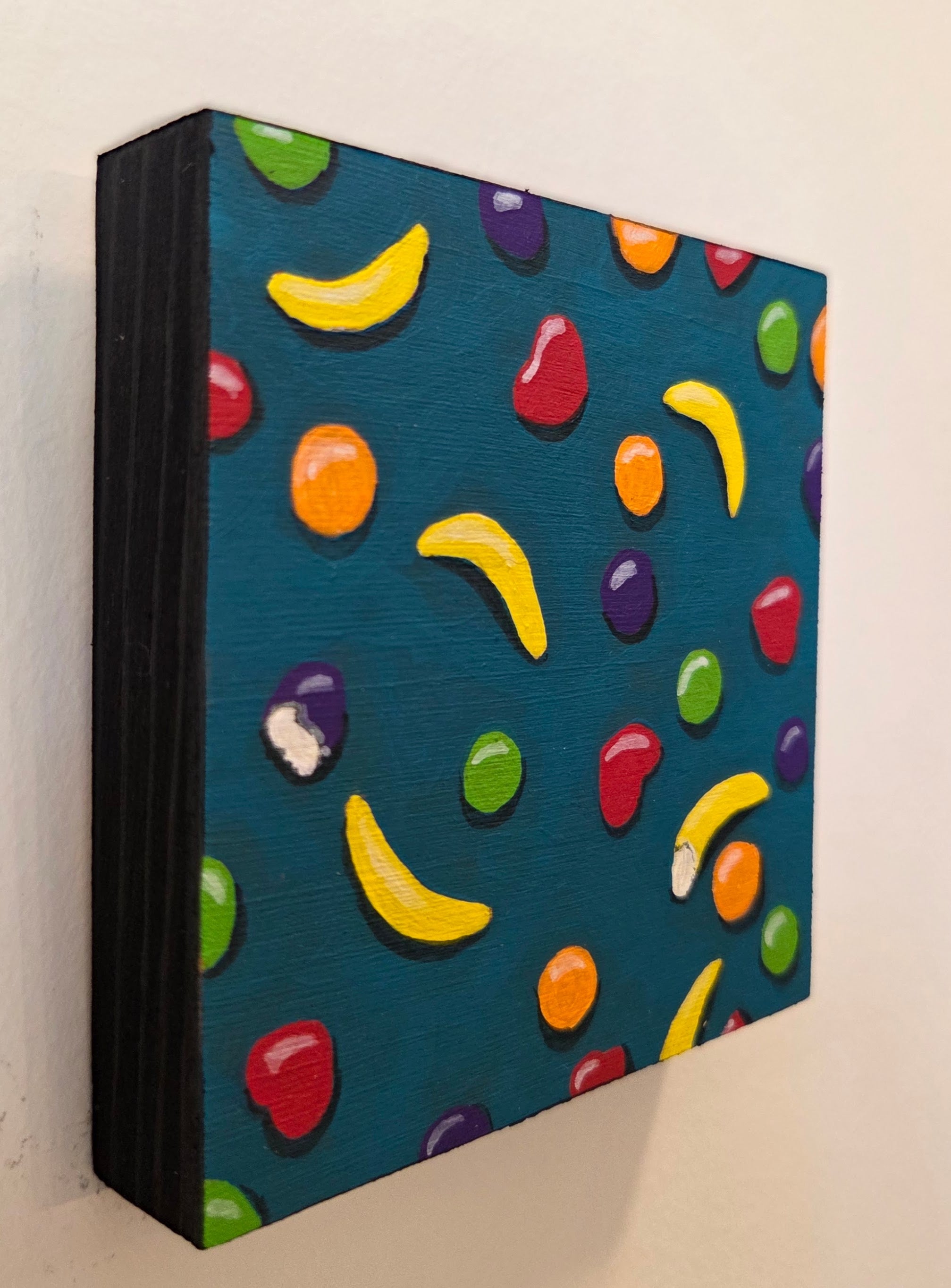 Handful of Candy Original Gouache Painting 4x4 Collection