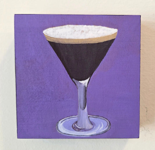 Expresso Martini Original Gouache Painting 4x4 Collection