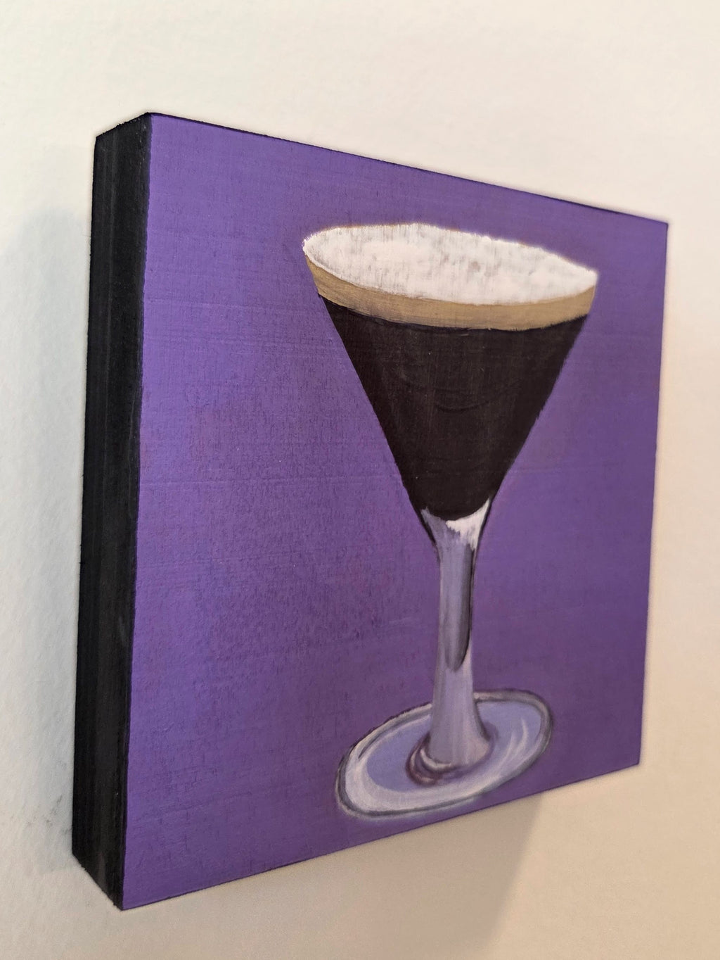 Expresso Martini Original Gouache Painting 4x4 Collection