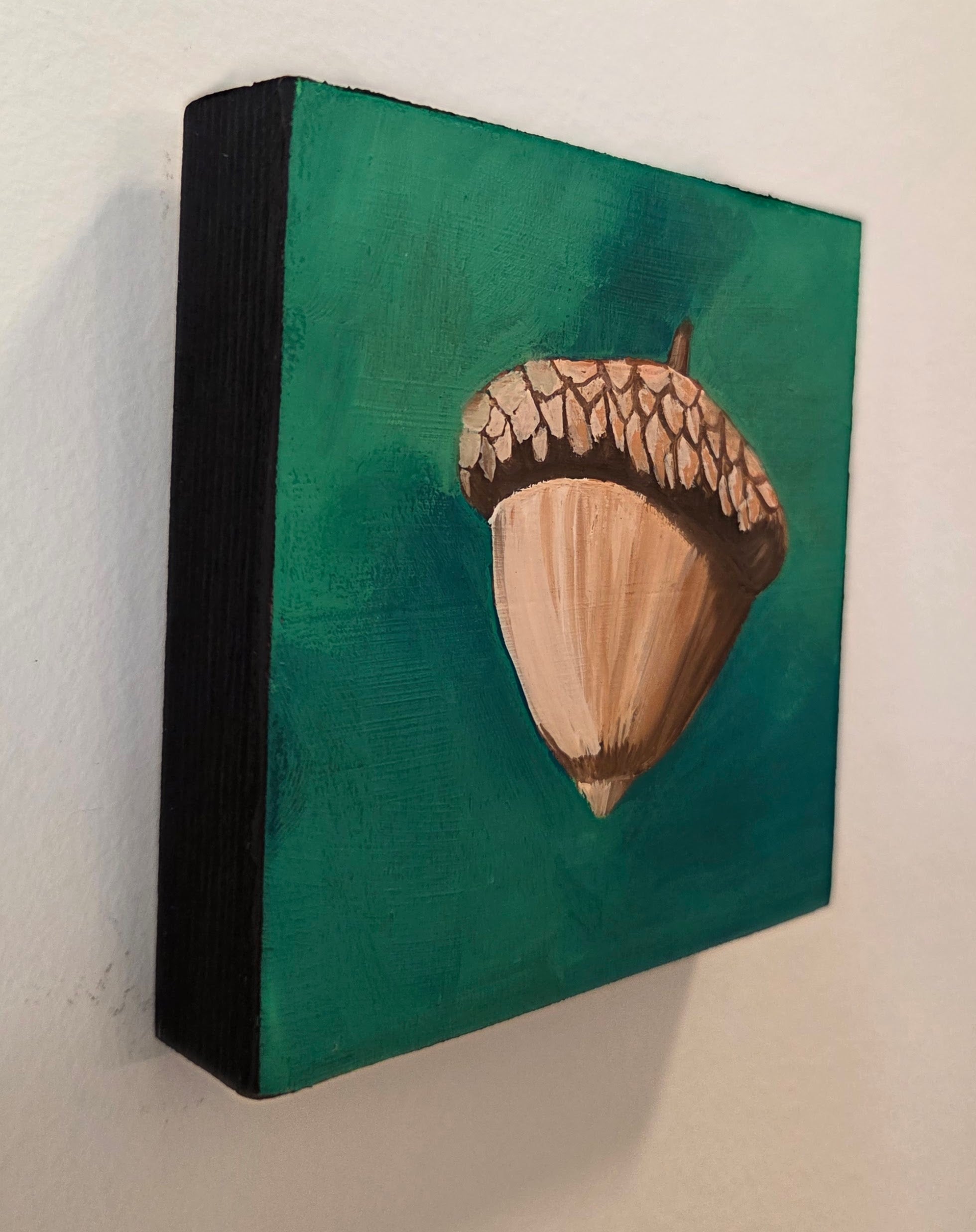 Acorn Original Gouache Painting 4x4 Collection