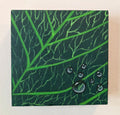Close to Nature, Leaf Original Gouache Painting 4x4 Collection