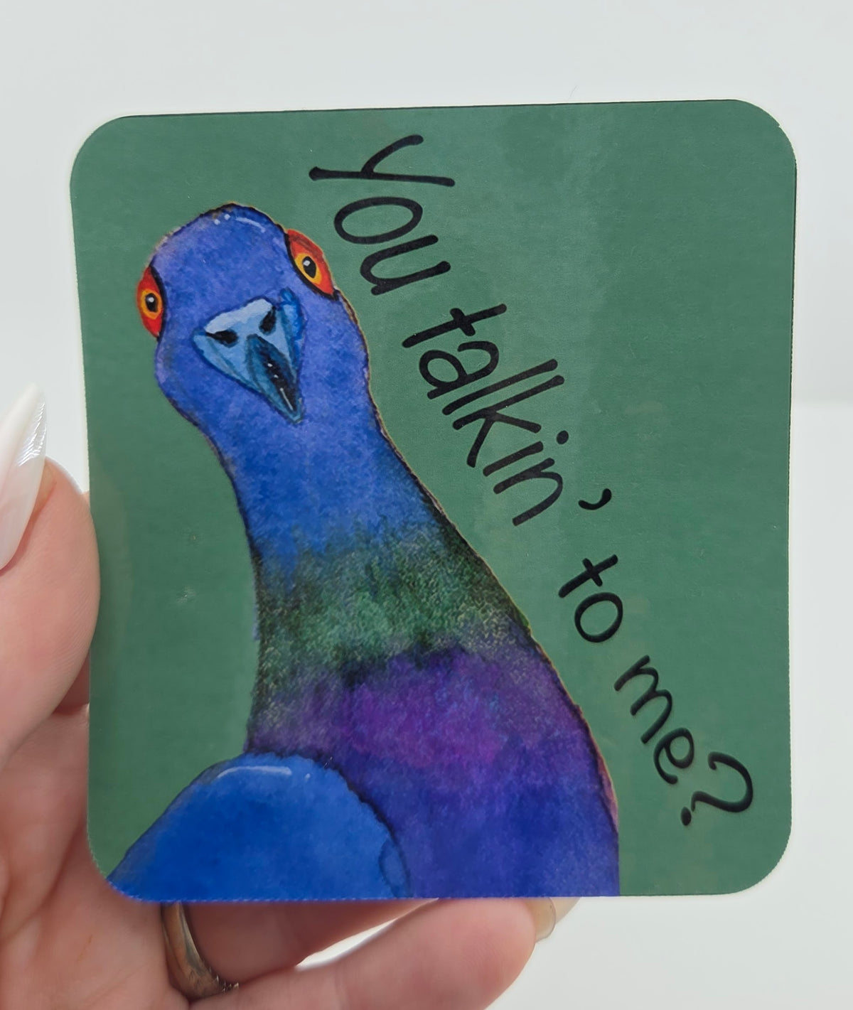 You Talkin' to Me? Pigeon Vinyl Sticker
