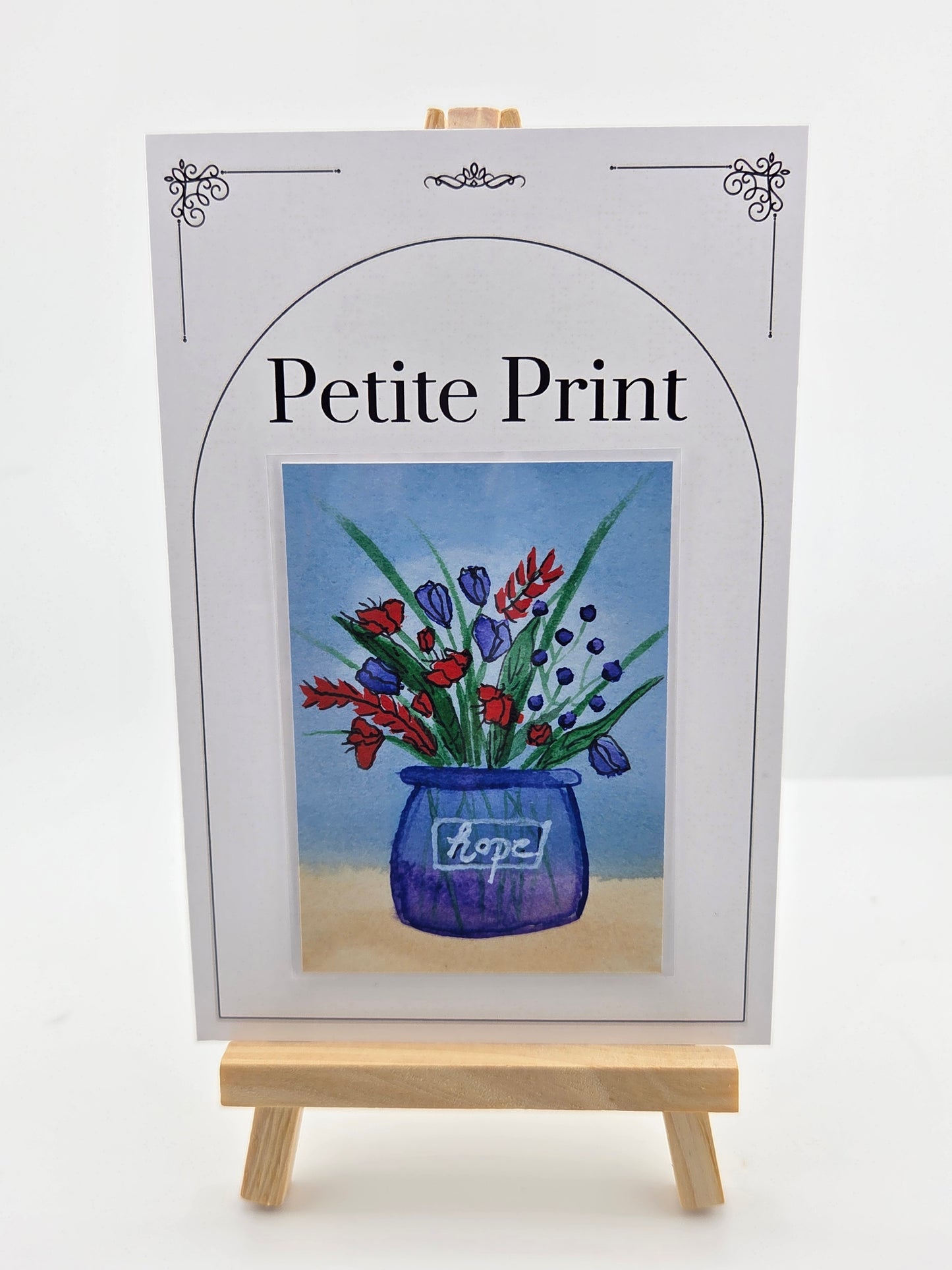 Flower Vase Hope Watercolor Painting Print ACEO