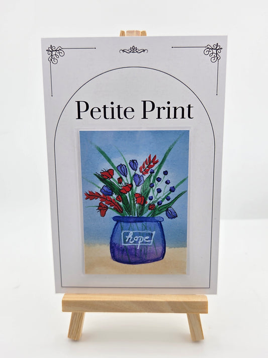 Flower Vase Hope Watercolor Painting Print ACEO