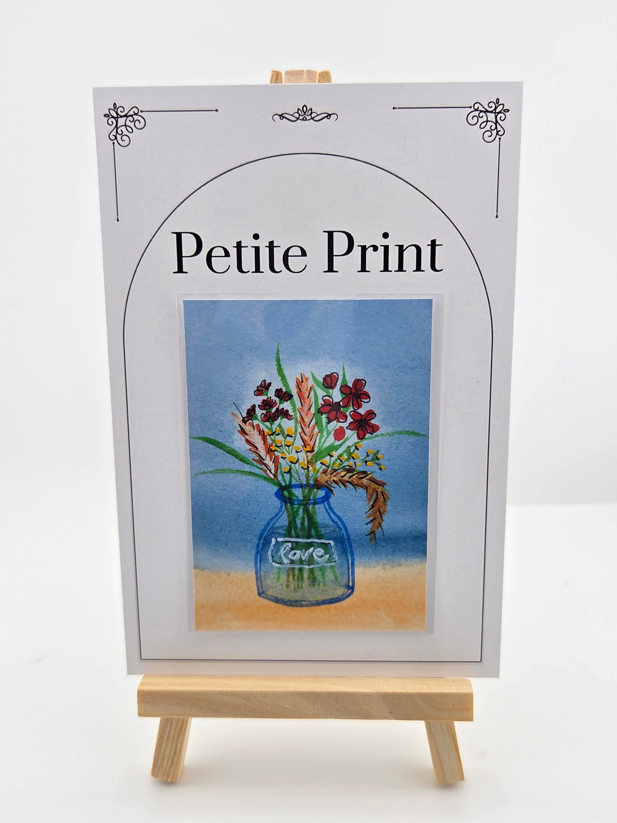 Flower Vase Love Watercolor Painting Print ACEO