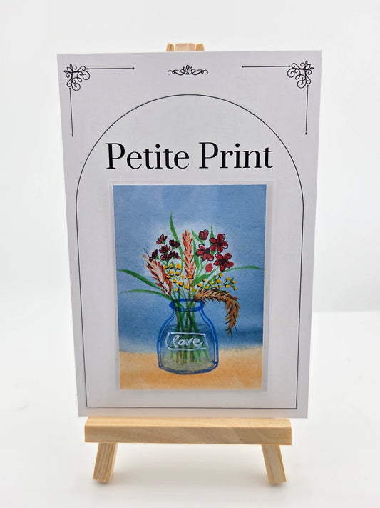 Flower Vase Love Watercolor Painting Print ACEO