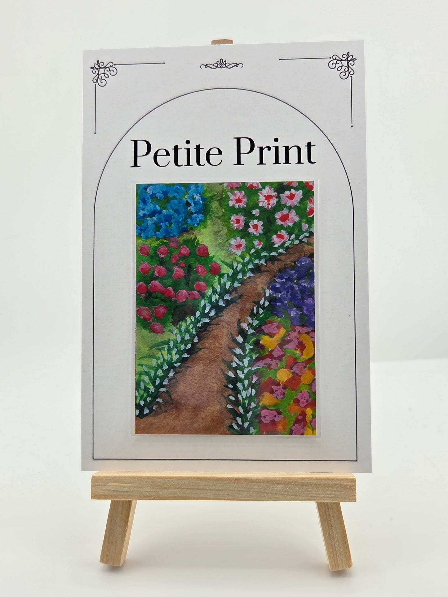 Path through the garden Watercolor Painting Print ACEO