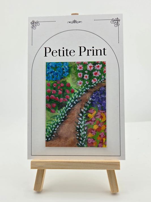 Path through the garden Watercolor Painting Print ACEO