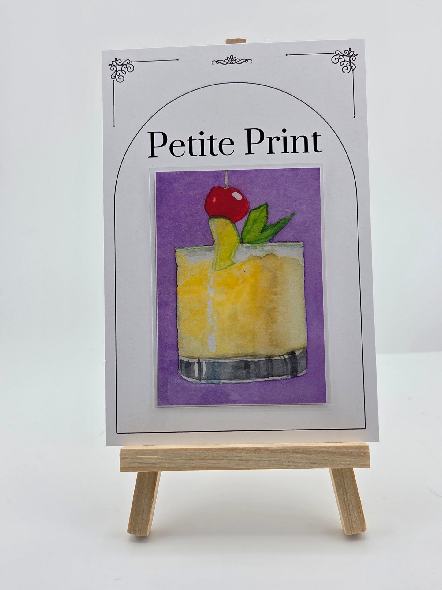Pina Colada Watercolor Painting Print ACEO