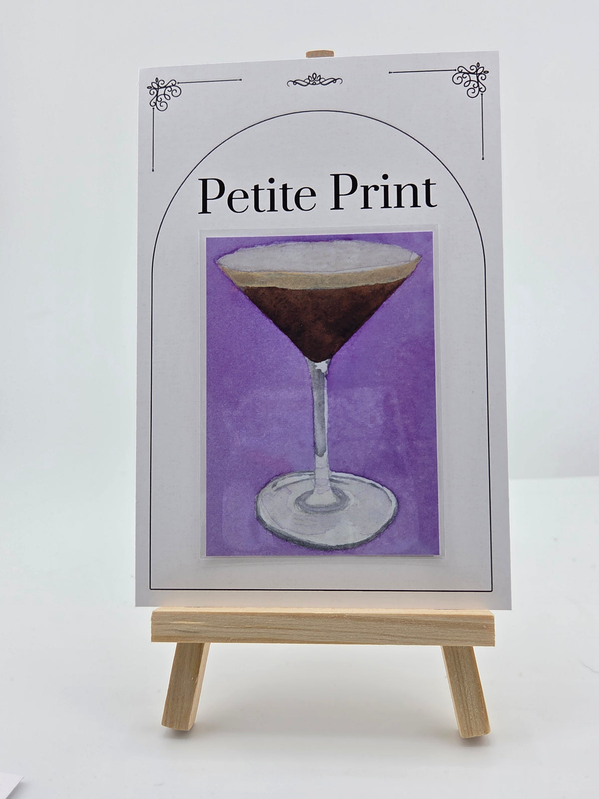 Expresso Martini Watercolor Painting Print ACEO