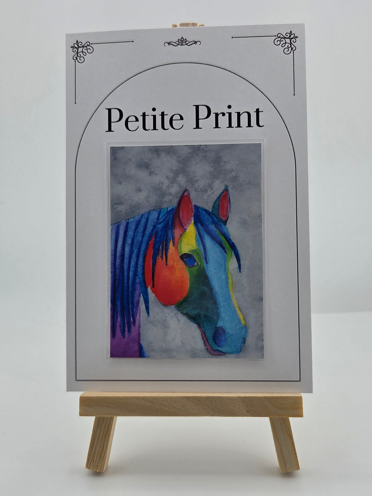 Colorful Horse Watercolor Painting Print ACEO