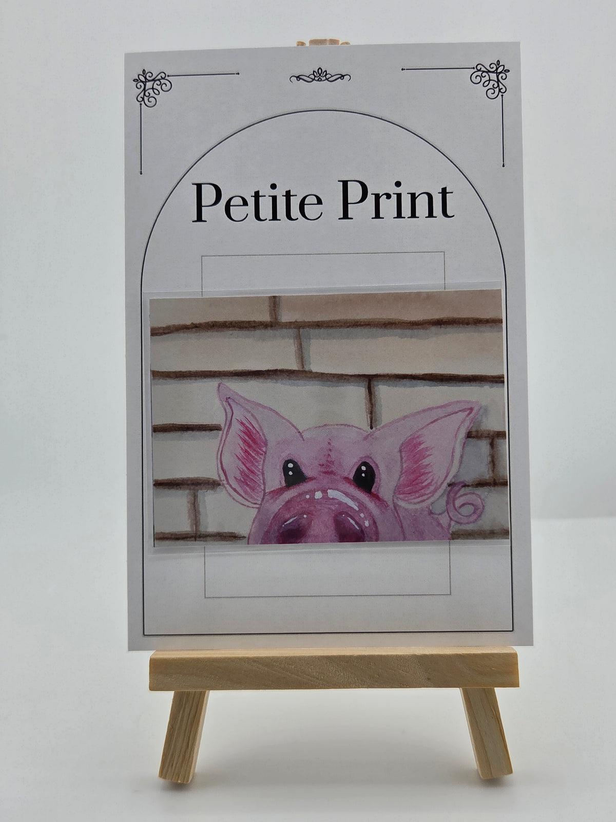 Cutey-Pig-Watercolor Painting Print ACEO