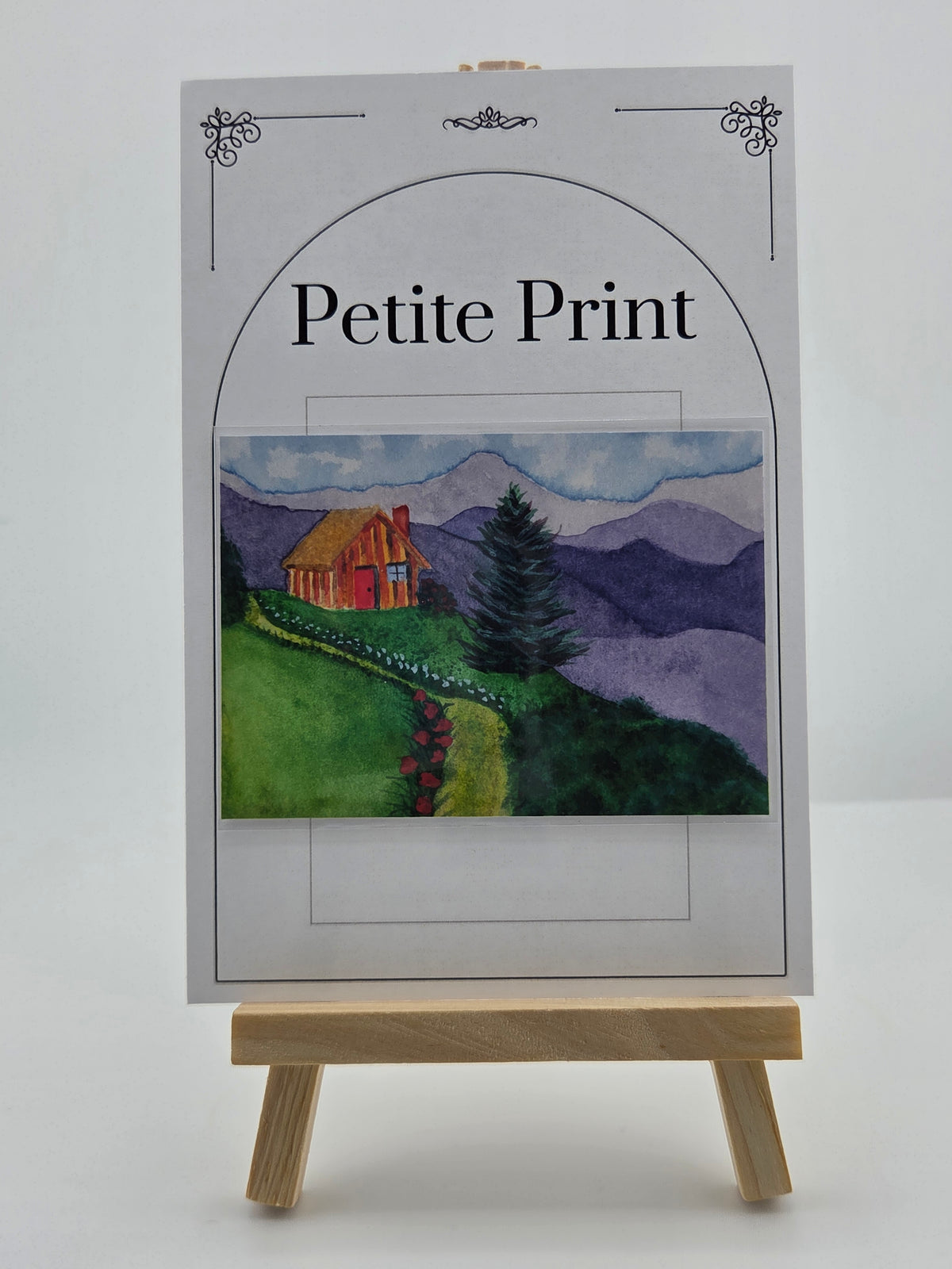 Cabin in the Woods Watercolor Painting Print ACEO