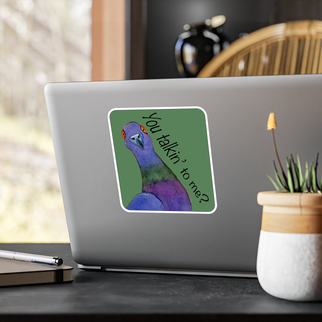 Pigeon 'You Talkin' to Me?' Vinyl Sticker