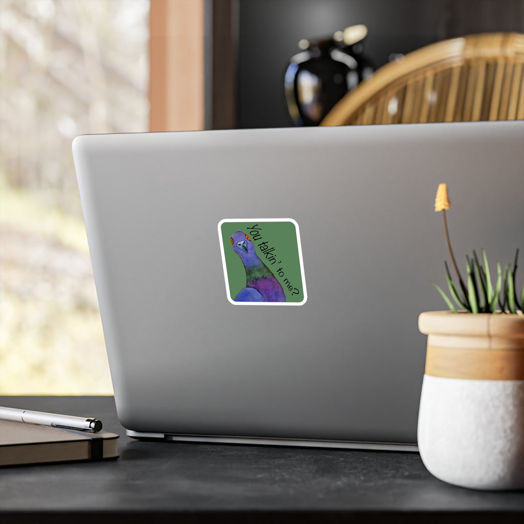 Pigeon 'You Talkin' to Me?' Vinyl Sticker