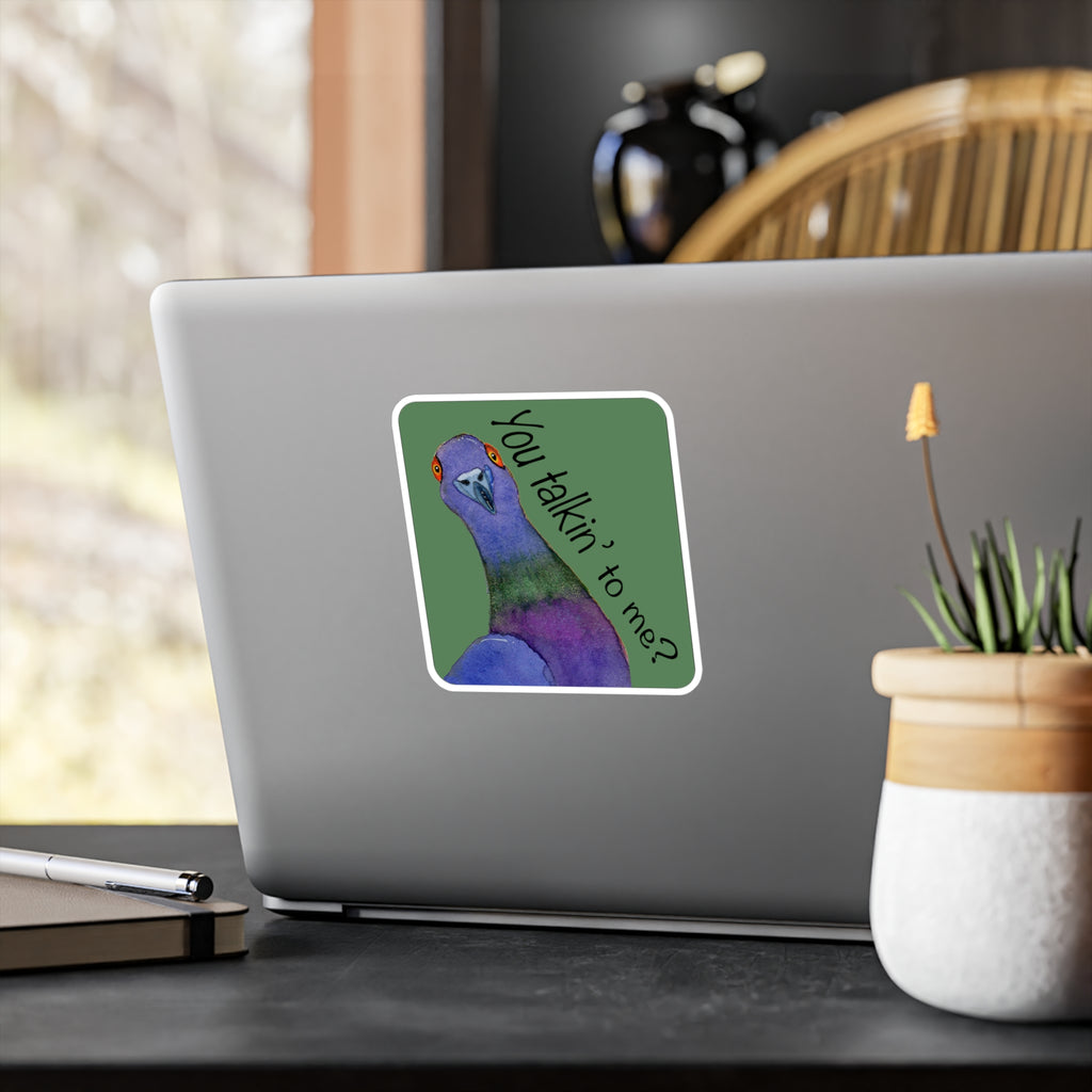 Pigeon 'You Talkin' to Me?' Vinyl Sticker