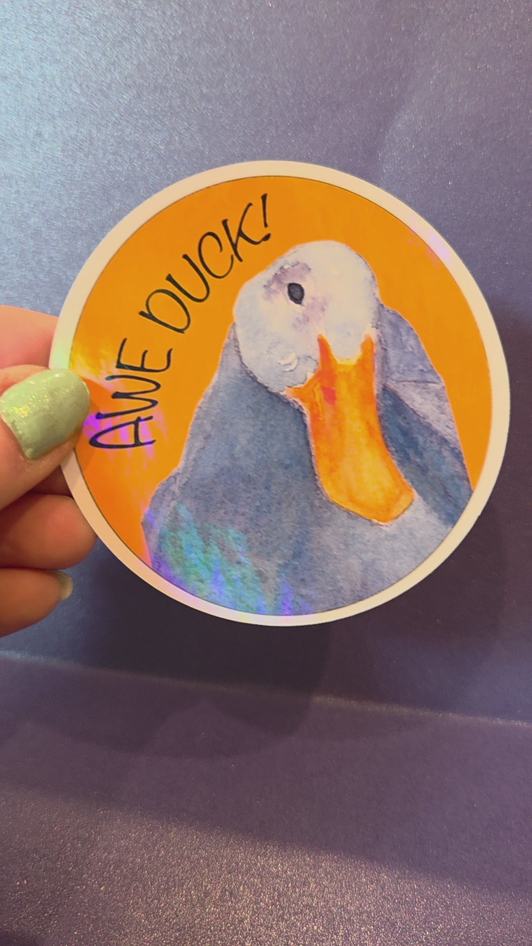 Awe Duck Vinyl Sticker